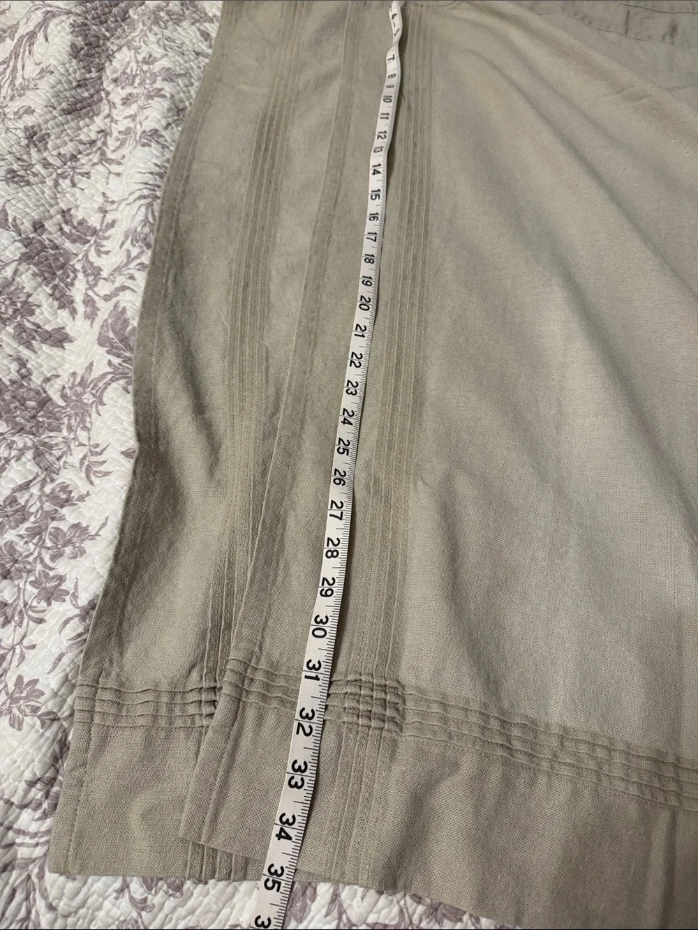 Neutral Beige Curtain Panel - Soft Textured Drapery